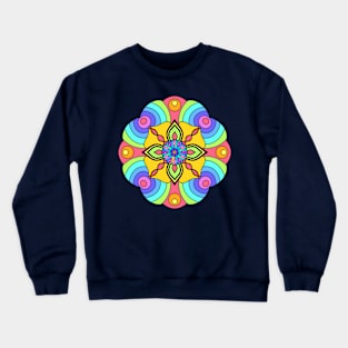 Rainbow mandala colorful Crewneck Sweatshirt